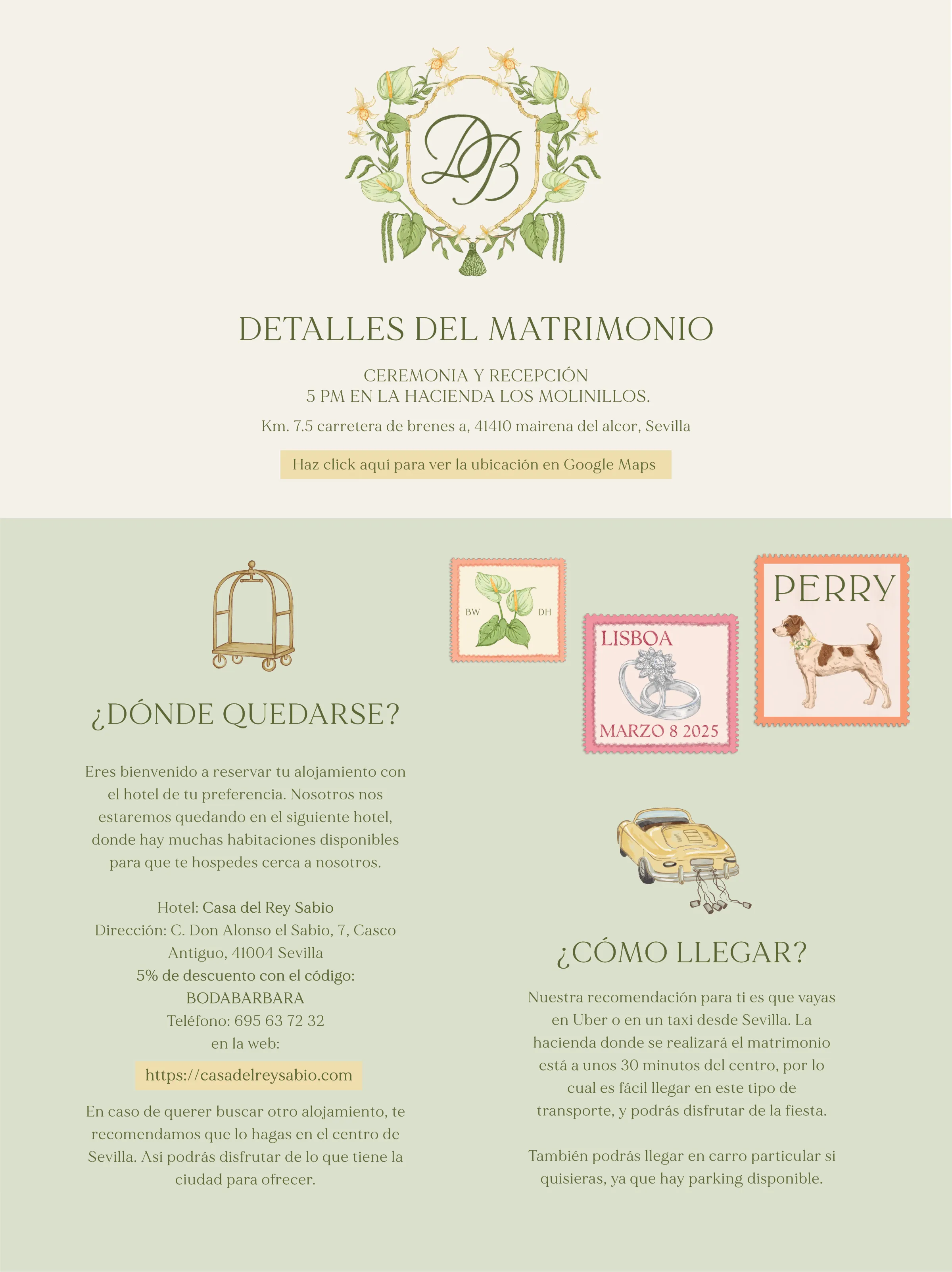 Detalles del matrimonio · Hacienda Los Molinillos · Hotel Casa del Rey Sabio