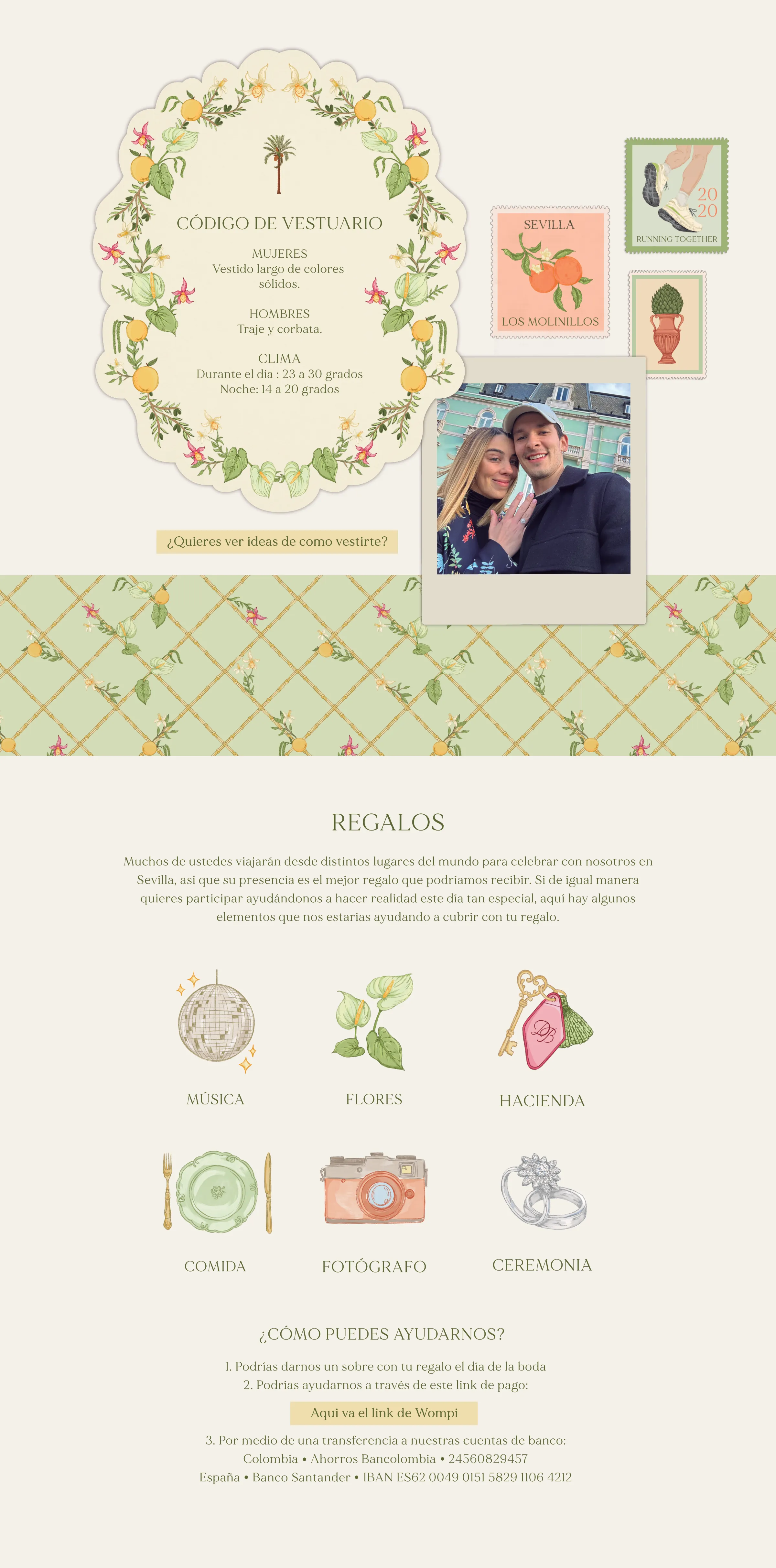 Código de vestuario · Regalos